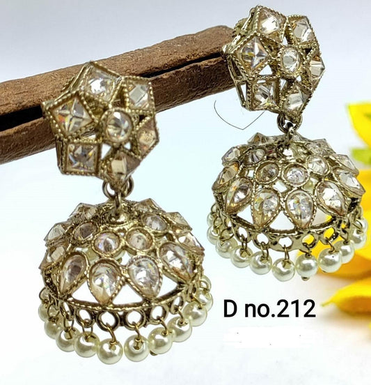 Polki Ad Earring Sku 212 A4 - rchiecreation