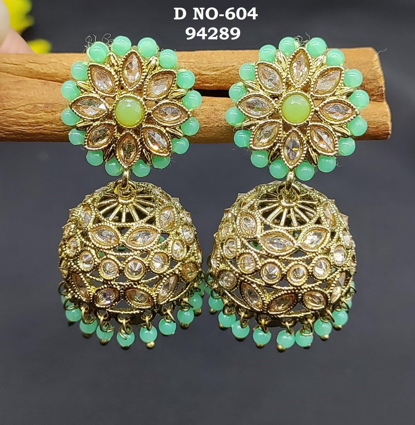 Polki Ad Earring Sku 604 A3 - rchiecreation