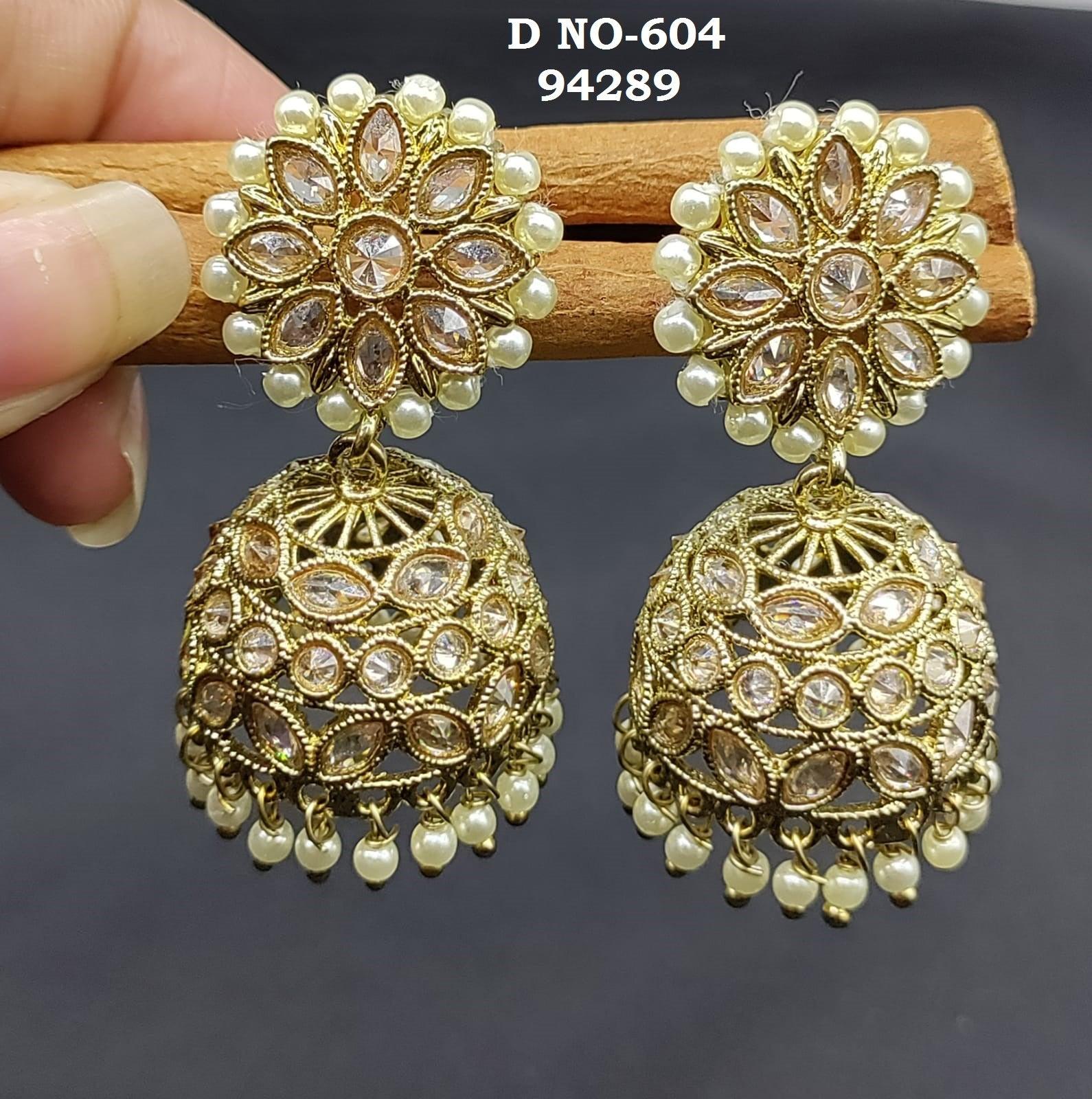 Polki Ad Earring Sku 604 A3 - rchiecreation