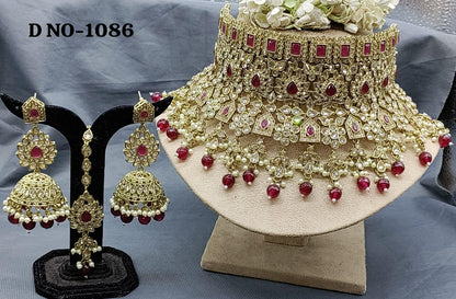 Polki Bridal Necklace Set Sku-1086 B2 - rchiecreation