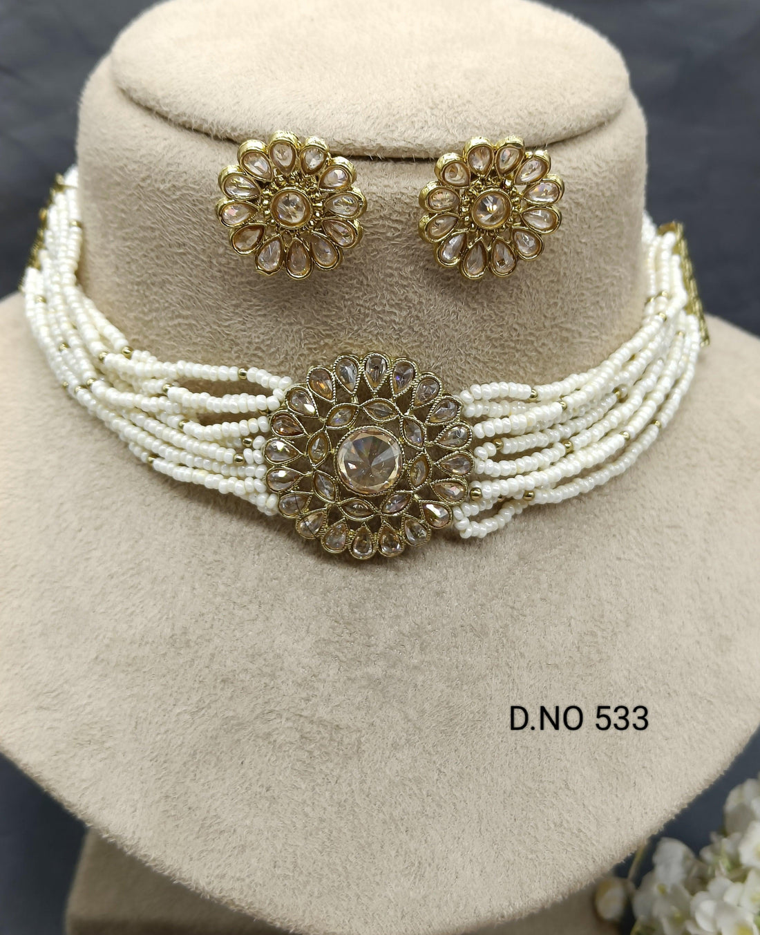 Polki Choker Mehndi Set Sku -533 B1 - rchiecreation