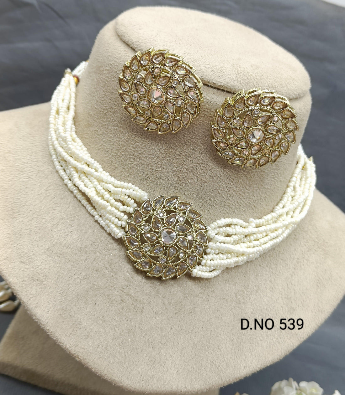 Polki Choker Mehndi Set Sku -539 B1 - rchiecreation