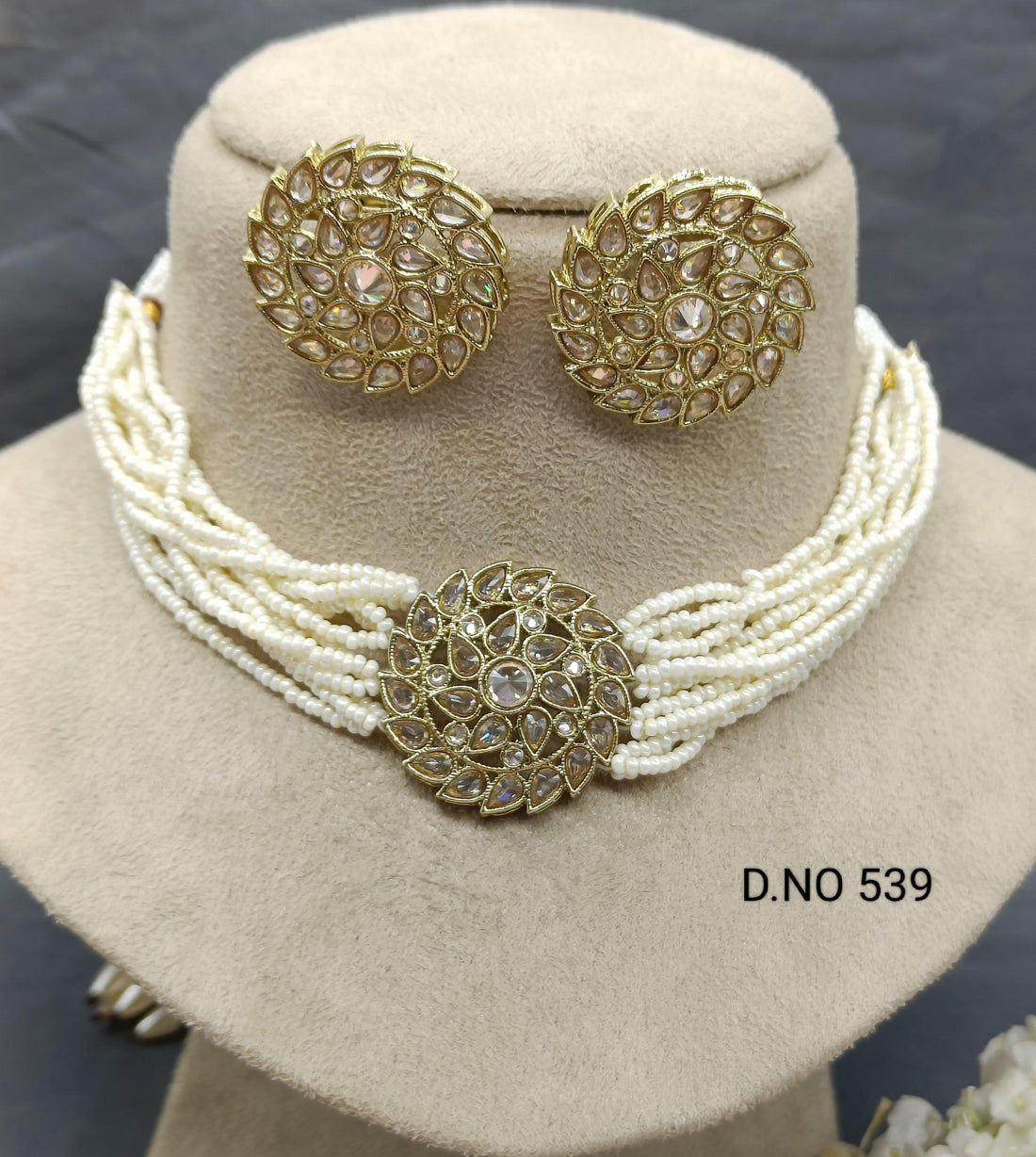 Polki Choker Mehndi Set Sku -539 B1 - rchiecreation