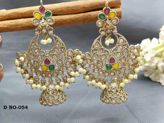 Polki Earring Mehandi Sku-054 E3 - rchiecreation