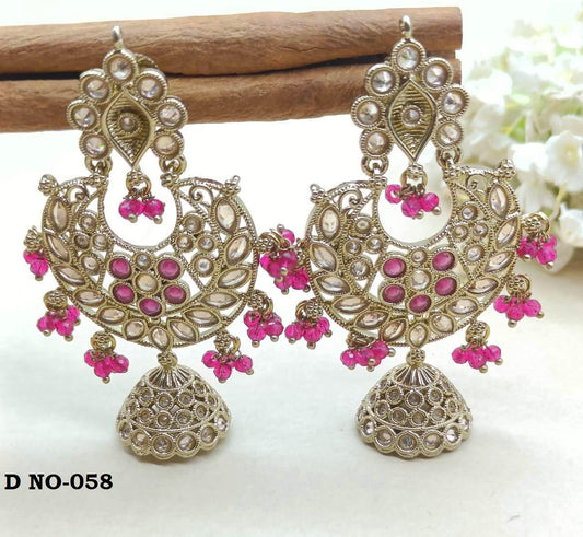 Polki Earring Mehandi Sku-058 E3 - rchiecreation