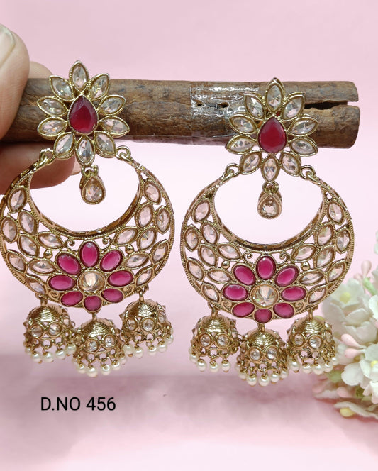 Polki Mehandi Earring & Tica Sku 456-A rchiecreation