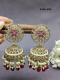 Polki Jhumki Earring Mahndi Sku 972 A3 - rchiecreation