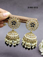 Polki Jhumki Earring Mahndi Sku 972 A3 - rchiecreation