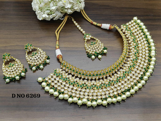 Polki Kundan Necklace Sku 6269 D5 - rchiecreation