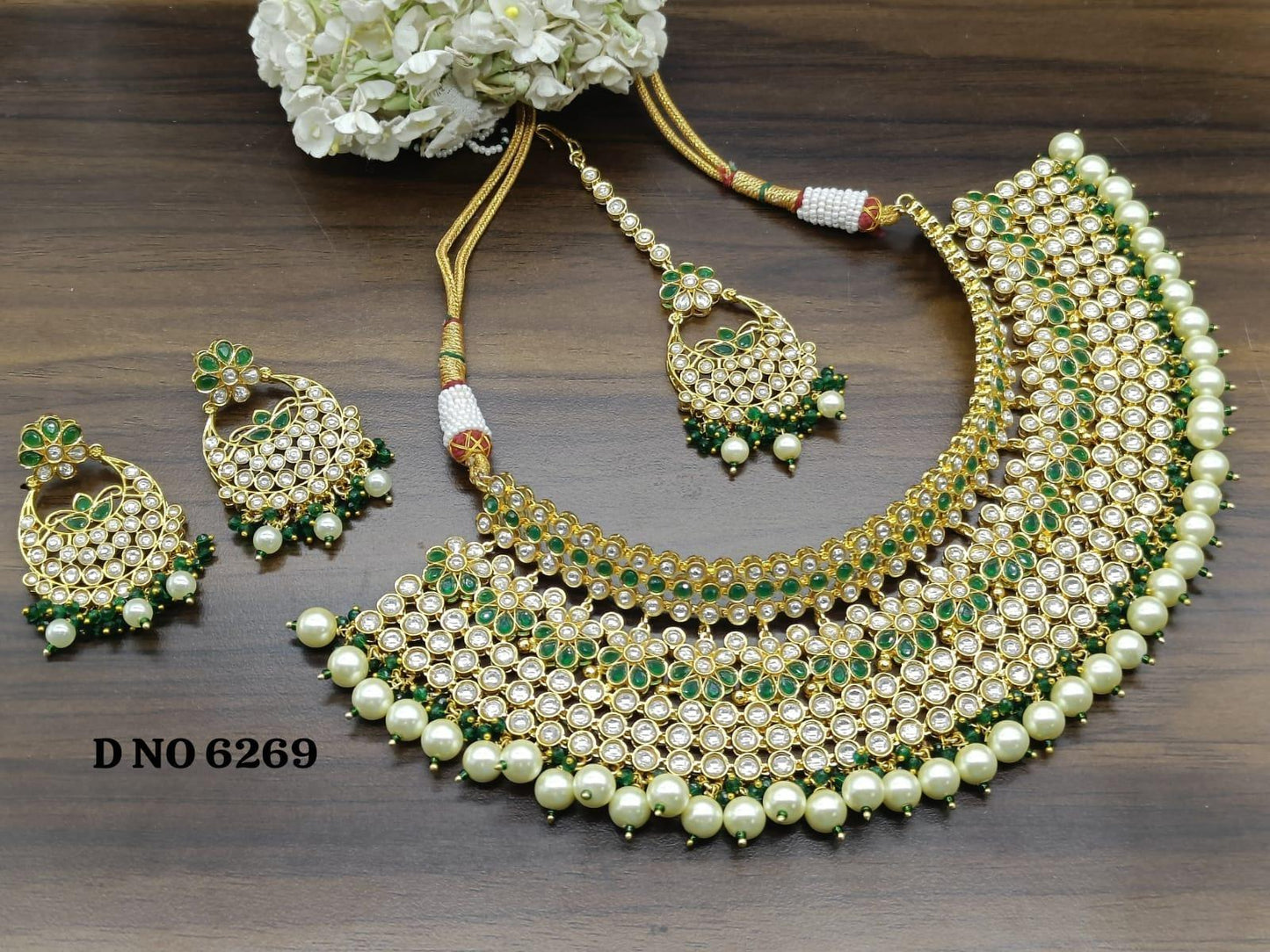 Polki Kundan Necklace Sku 6269 D5 - rchiecreation