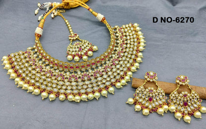 Polki Kundan Necklace Sku 6270 D5 - rchiecreation