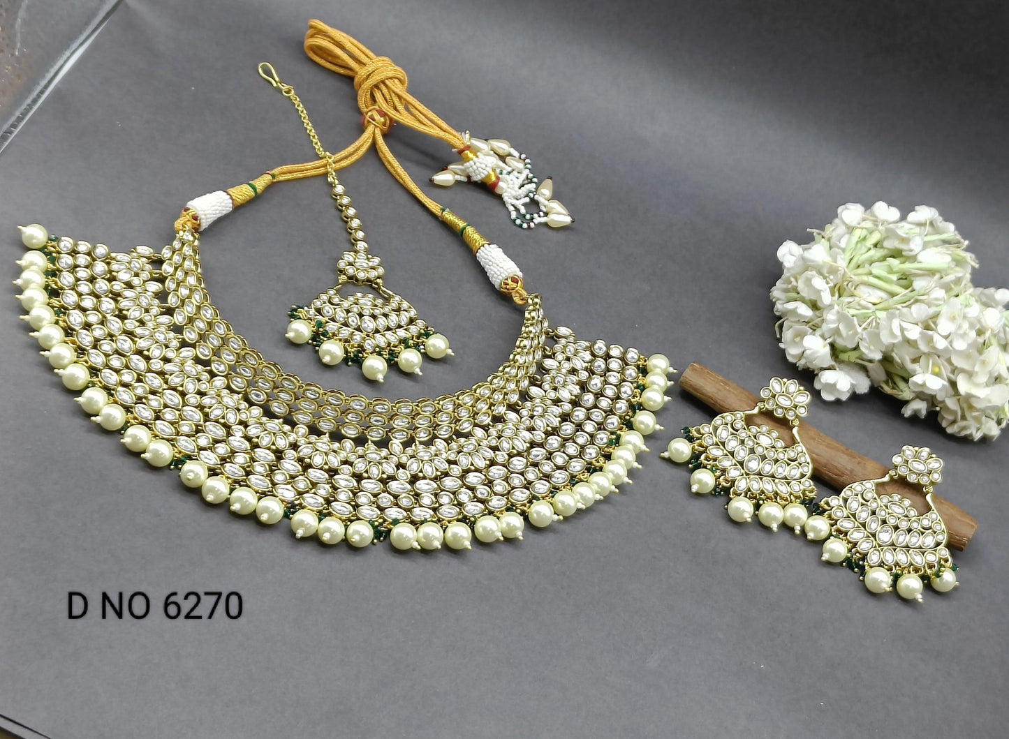 Polki Kundan Necklace Sku 6270 D5 - rchiecreation