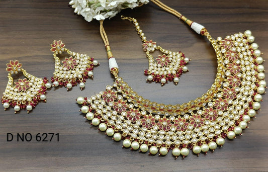 Polki Kundan Necklace Sku 6271 D5 - rchiecreation