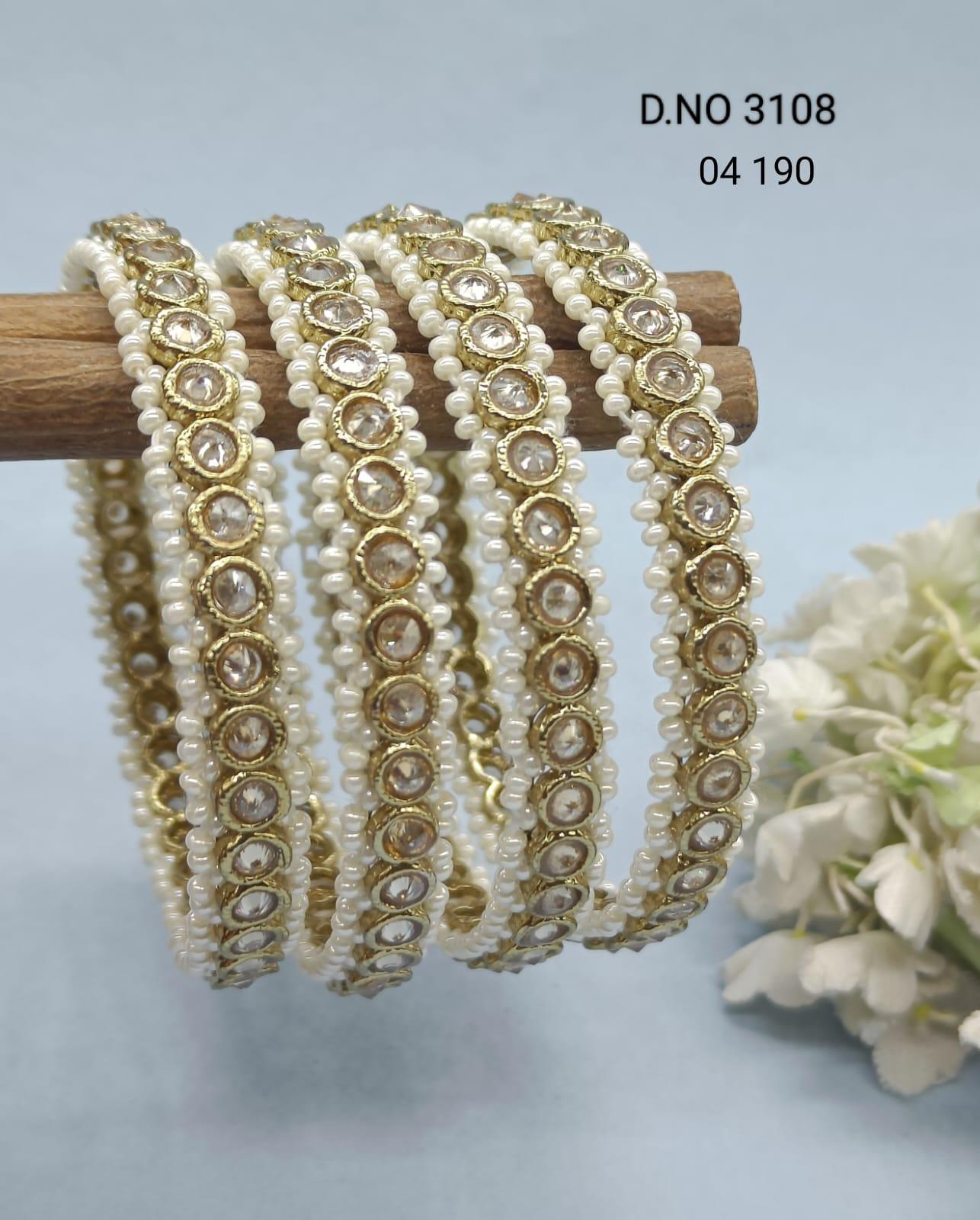 Polki Mehandi Bangles-3108 F1 - rchiecreation