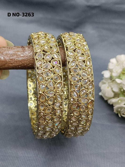 Polki Mehandi Bangles Sku 3263 F1 - rchiecreation