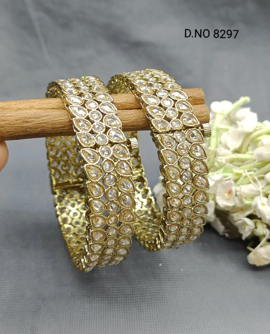 Polki Mehandi Bangles Sku-8297 - rchiecreation