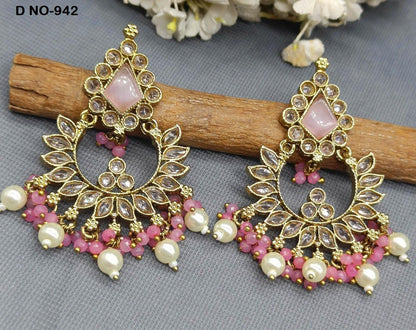 Polki Mehandi Earing Sku-942 E1 - rchiecreation