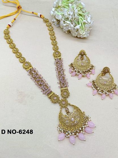 Polki Mehandi Necklace Set SKU 6248 B3 - rchiecreation