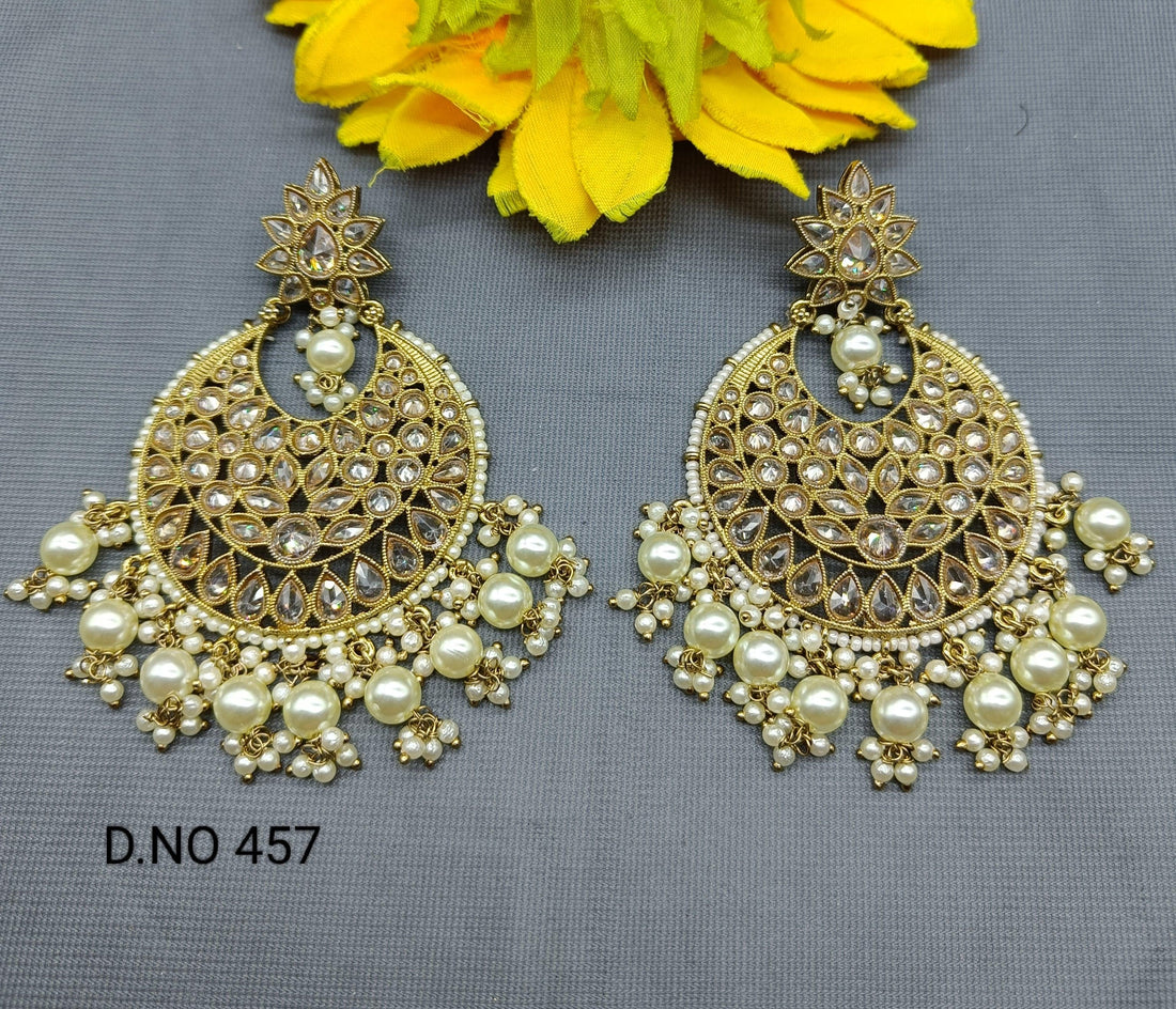 Polki Mehandi Earring Sku 457 rchiecreation