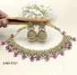 Polki Necklace Mehndi Set Sku-5727 B1 - rchiecreation