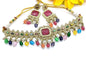 Polki Necklace Mehndi Set Sku-5729 B1 - rchiecreation