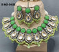 Polki Victorian Kundan Necklace Set Sku 5435 B1 - rchiecreation