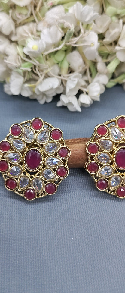 Polki Mehandi Tops Stud Earring Sku 1050 E3