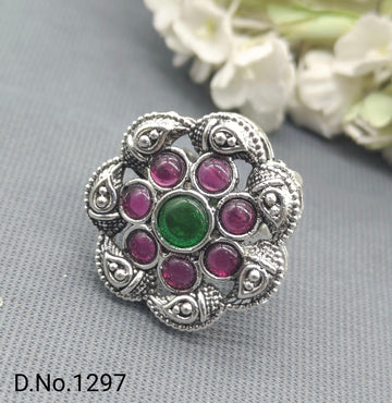 Oxidise  Cempo Finger Ring Sku-1297 E2