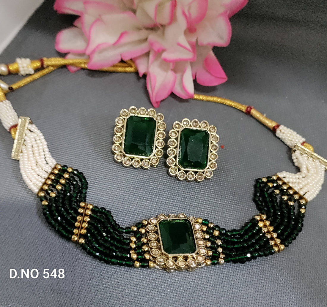 Polki Mehandi Chokar Necklace Sku 548 B-1
