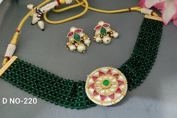 Golden Pacchi KundanChokar Necklace SKU-RC.220