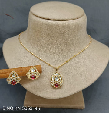 Moissanite Chain pendant Sku KN 5053 RO/D-4