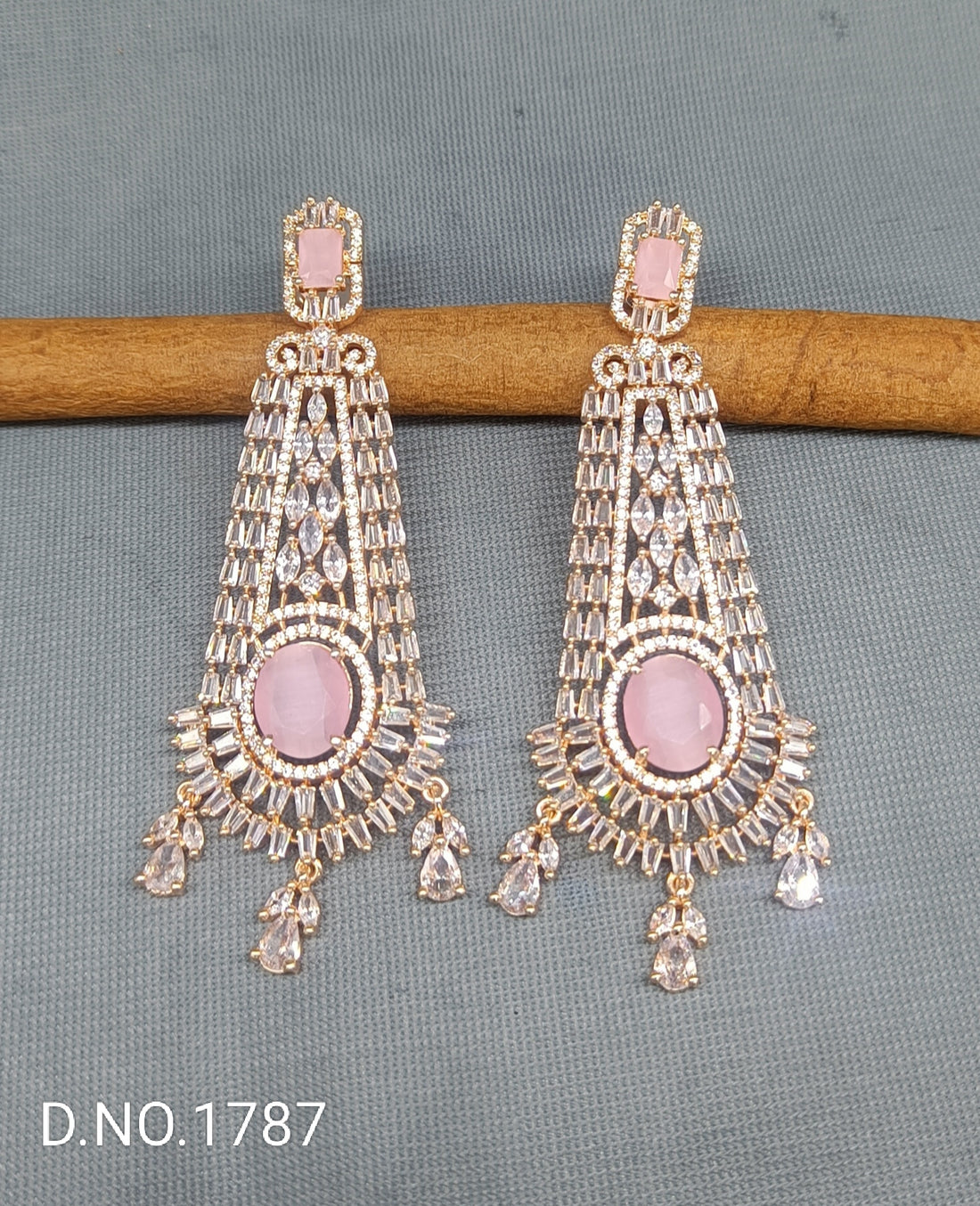 American Diamond Rose gold Earring 1787 C1