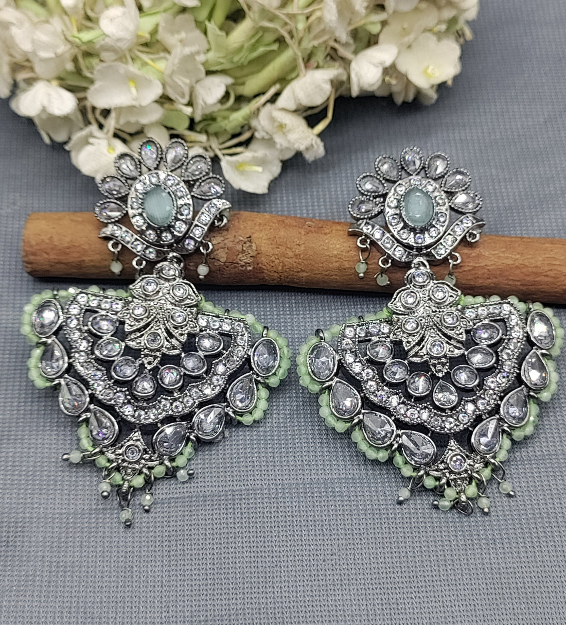 Victorian Polki Earring Sku-1004 rchiecreation