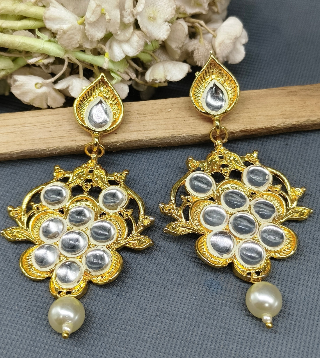 Beautiful Polki Earring Sku 915 A/A-1