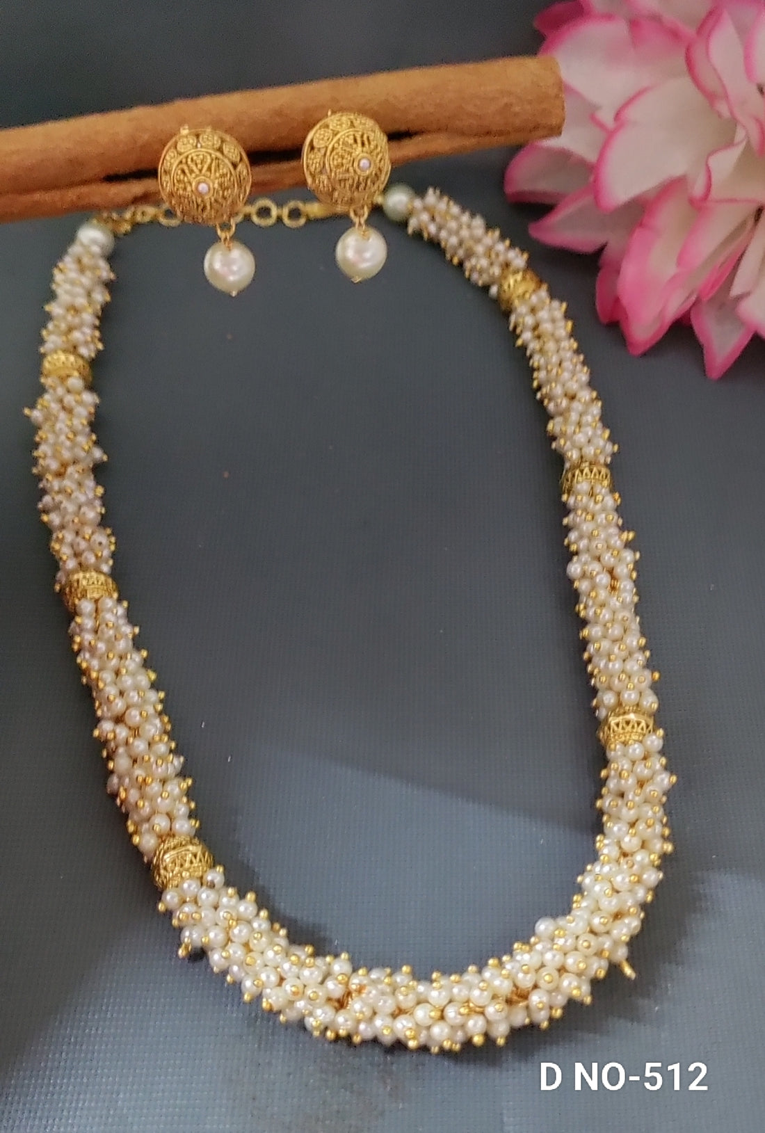 Golden Pearl Mala SKU- 513 B-1