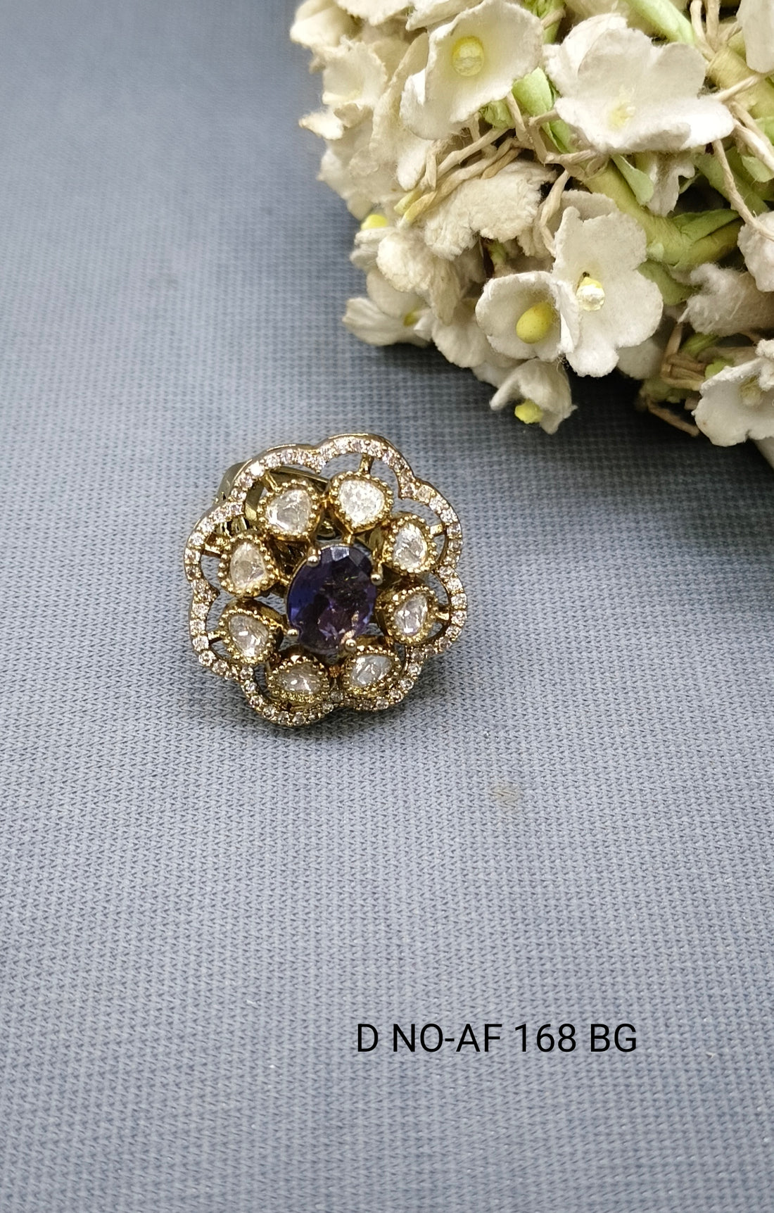 Moissanite Mehandi Fingerring SKU AF-168 BG /E-4