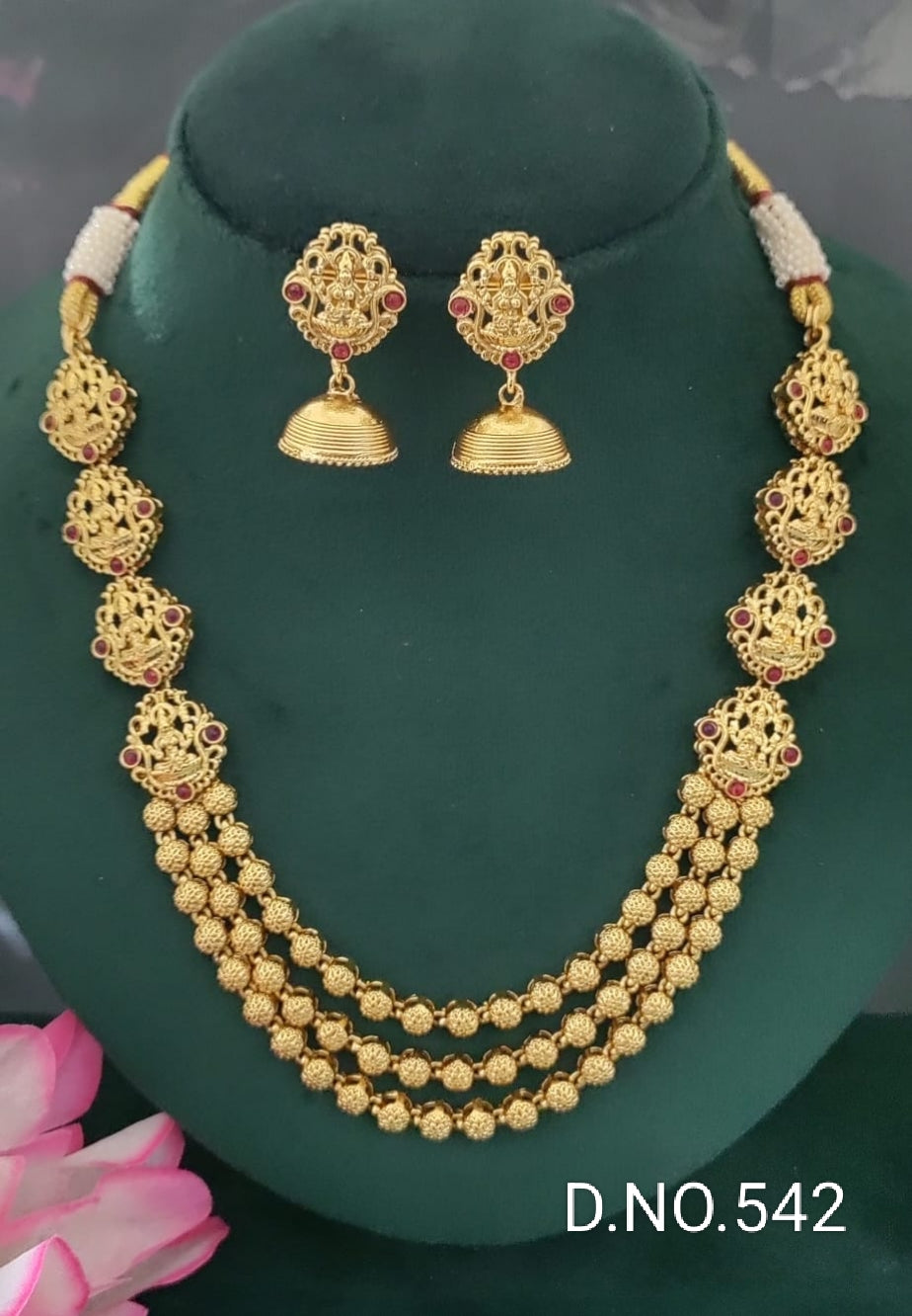 Antique Golden Temple Necklace SKu 542 D-4