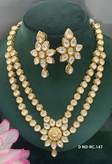 Golden Kundan Necklace SKU-RC.147 D-4