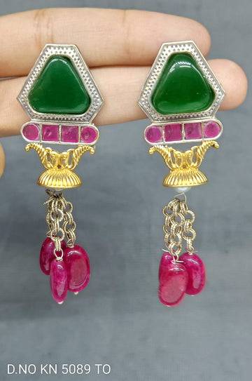 Oxidised German Silver  Earrings KN-5089 TO D3