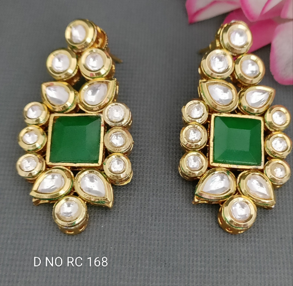Golden Kundan Earring SKU RC 168 D-3