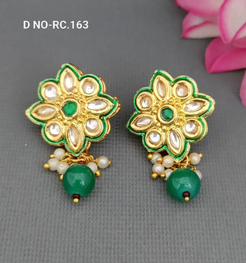 Golden Kundan Earring SKU RC 163 D-3