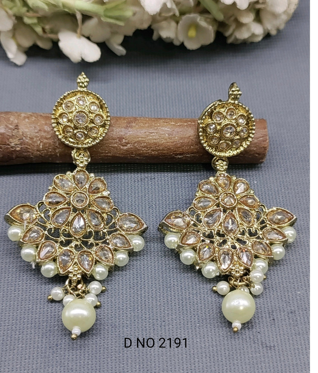 Polki Mehandi Earring Sku 2191 A5
