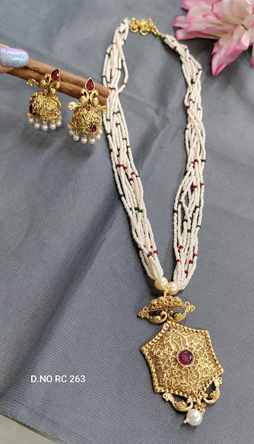 Antique Golden Necklace SKu RC 263 D5