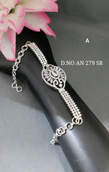 Cz Ad Rodium Bracelet SKU- AN 279 SR C-4