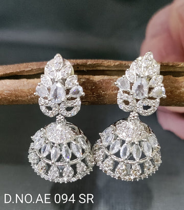 Cz Ad Jhumki Earrings Sku AE 094 SR C1