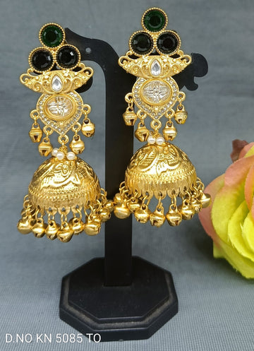 Kashmiri Golden  Earrings KN-5085 TO D3