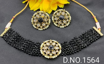 Offer Polki Choker Necklace Sku-1564 B4