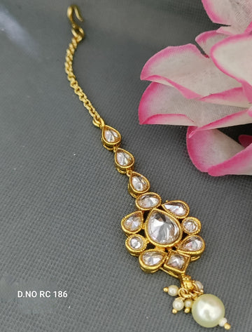 Golden White Polki Tika SKU-RC.186