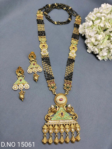Long Mangalsutra Golden Sku -15061 D3