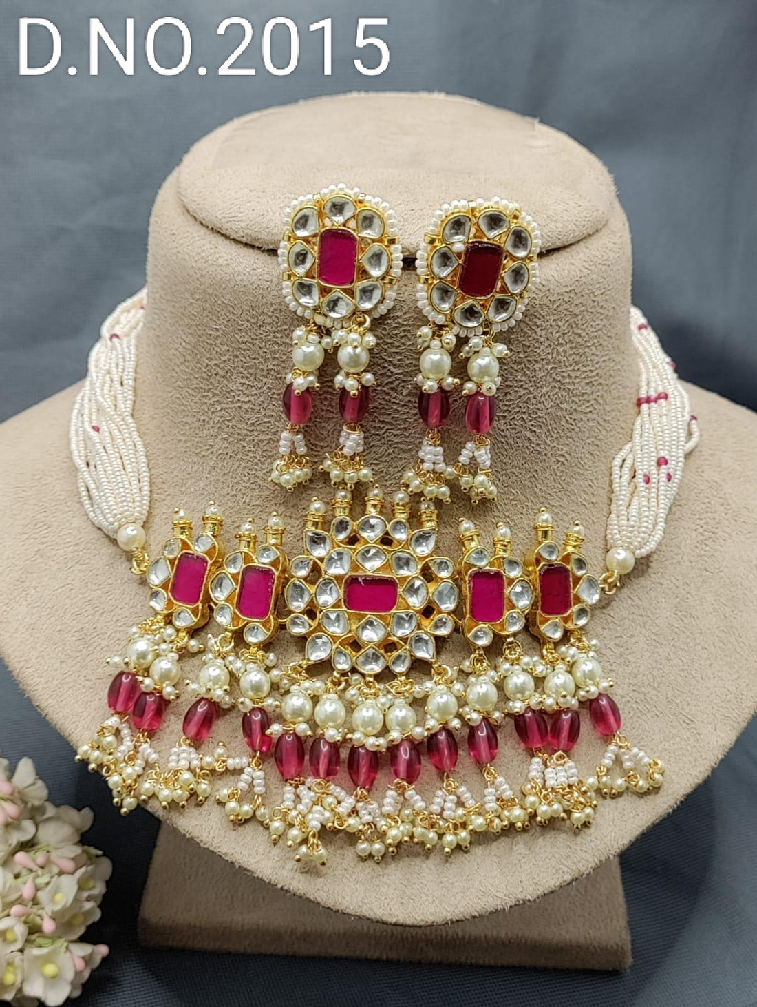 Pachi Kundan Necklace Sku-2015